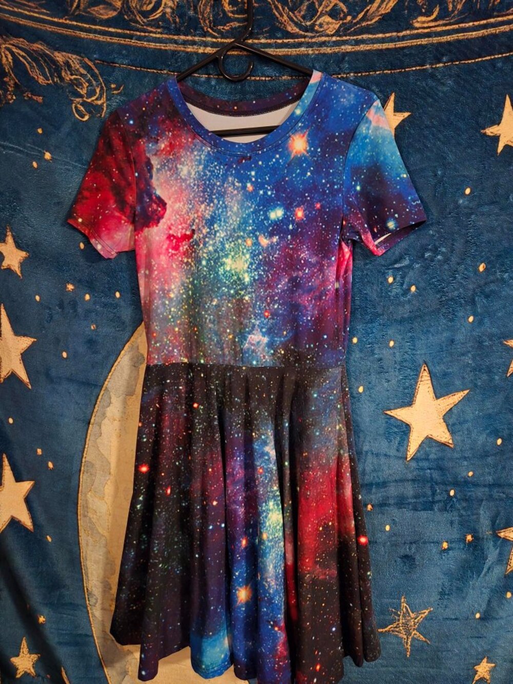 Cosmic Galaxy Starry Dress Size S